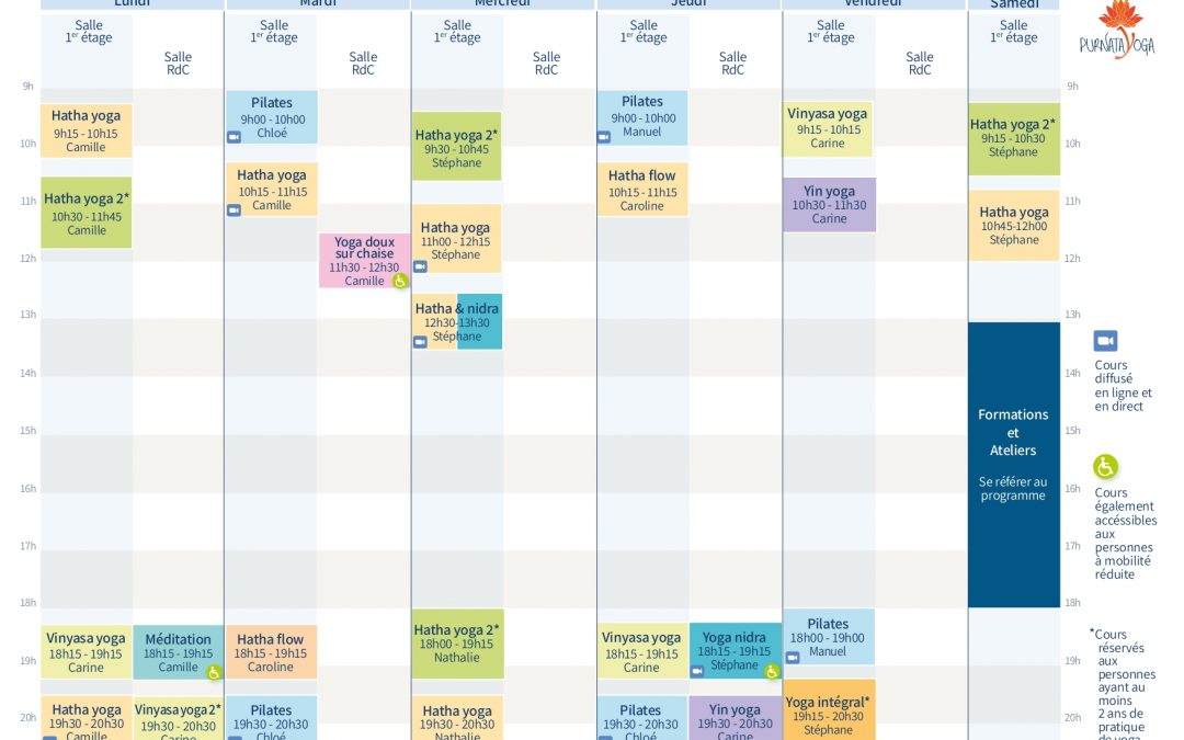 Planning des cours 2025-2026