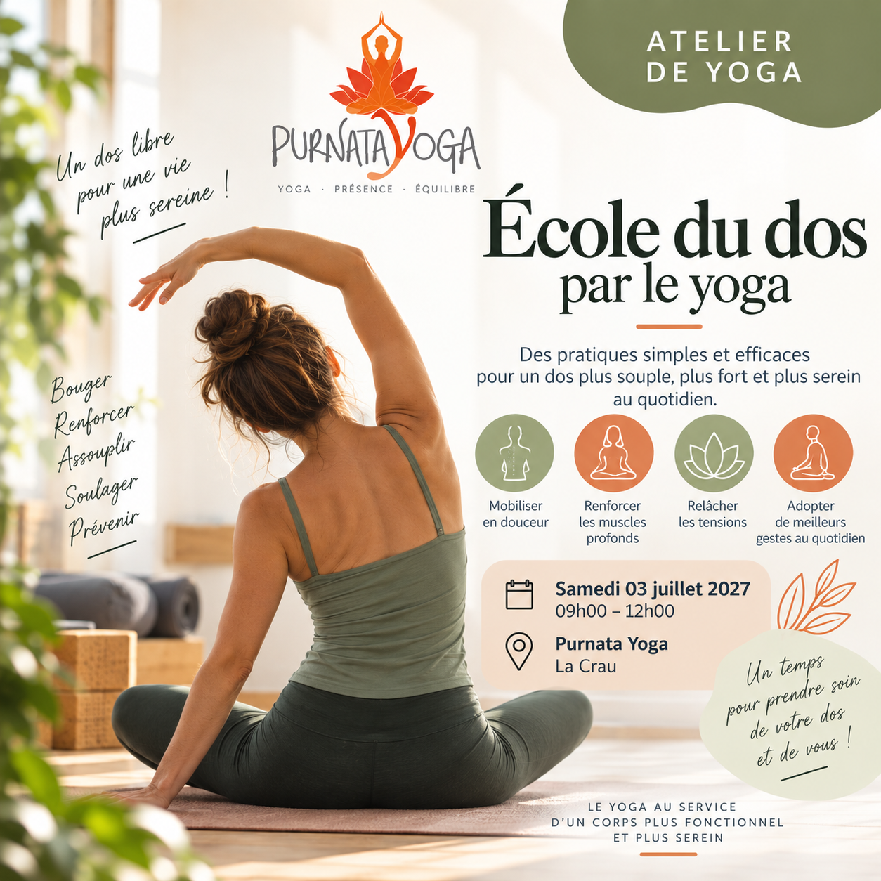 Atelier École du dos – Purnata Yoga