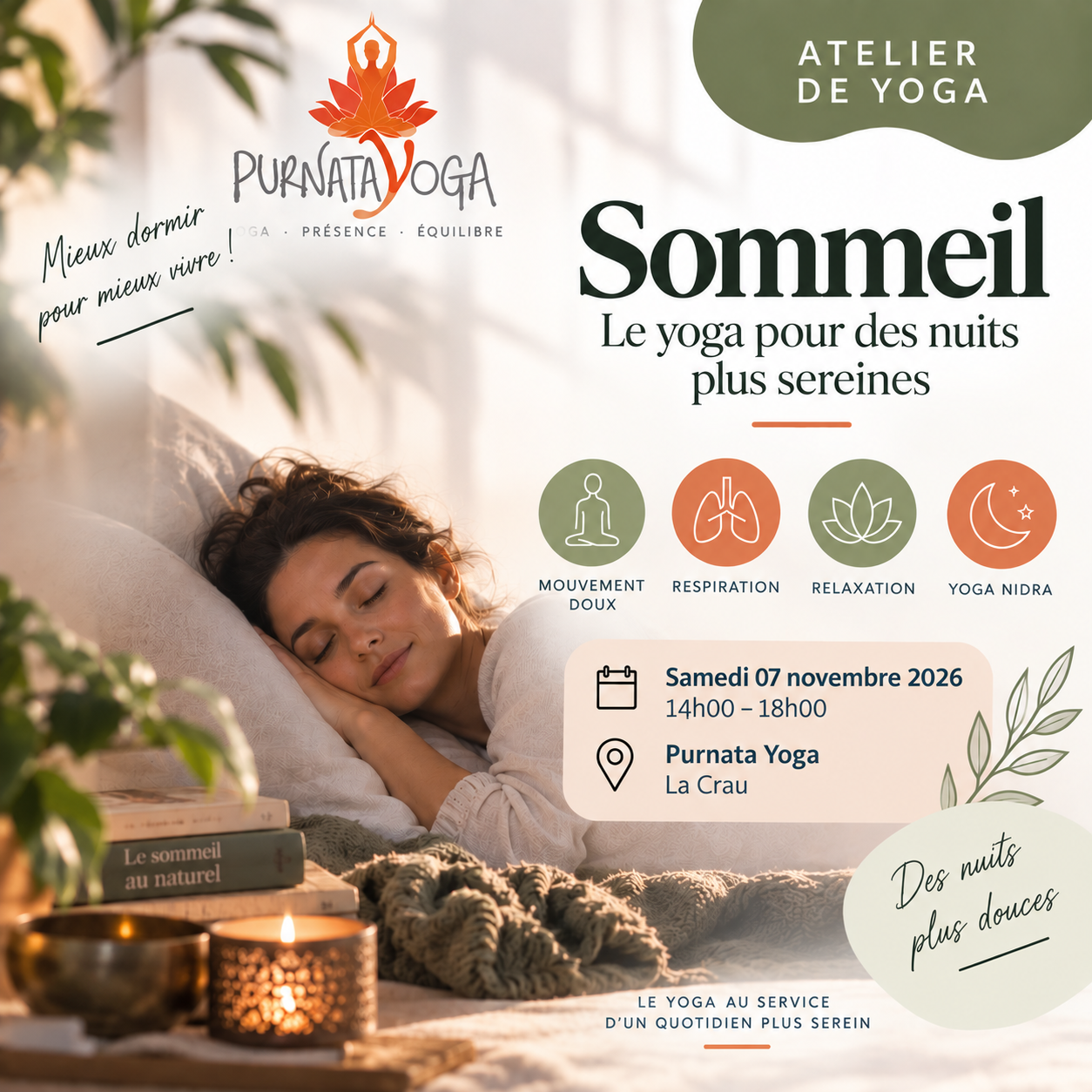 Atelier yoga du sommeil serein